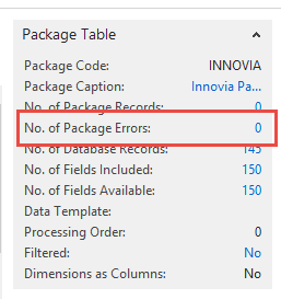 Package Table Fact Box No Errors