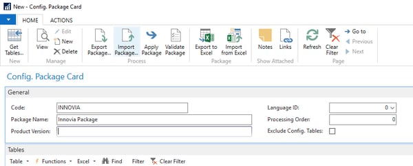 Configure Package Card Example