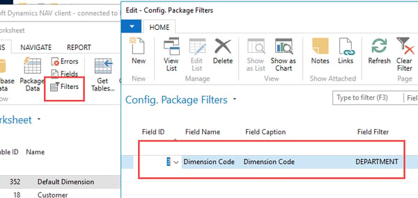 Configuration Package Filters Example