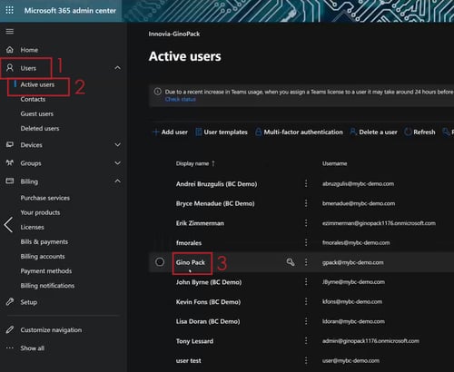 Admin Center Permissions