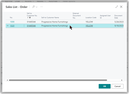 Business Central Sales Orders with Drop Shipments