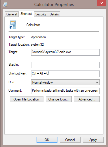 Creating HotKeys in Windows 8 1