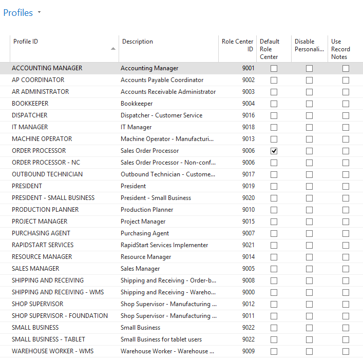 customize profiles dynamics nav 1