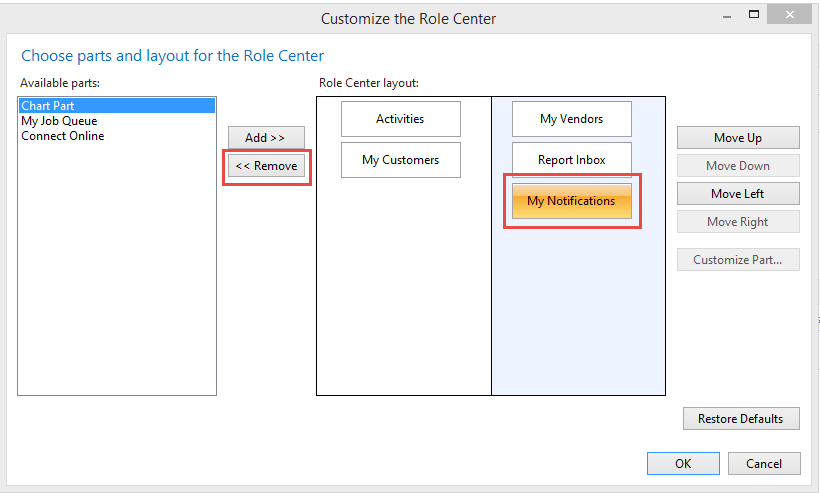 customize profiles dynamics nav 4