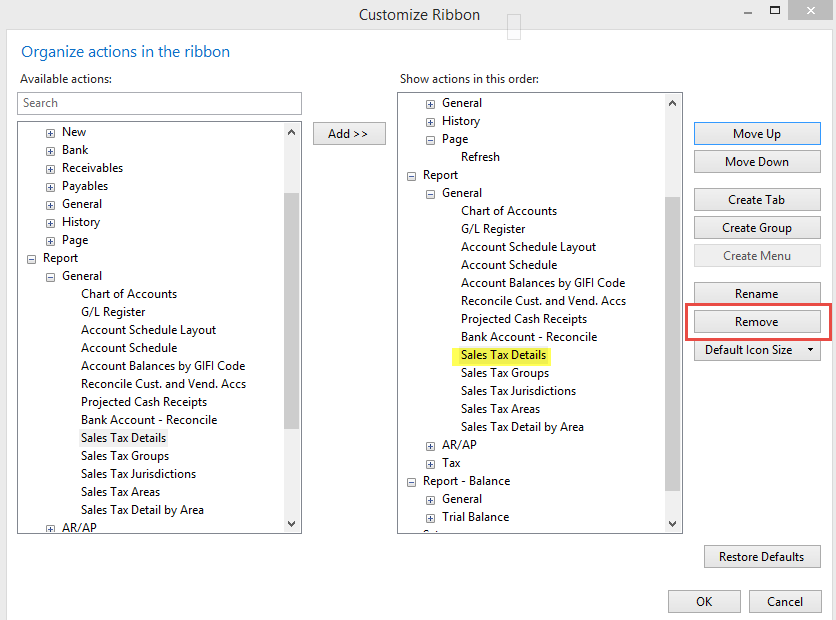 customize profiles dynamics nav 6