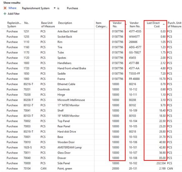 Multi-column Sorting in List Views NAV 2016