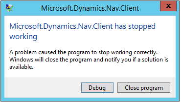 dynamics nav control add-in error
