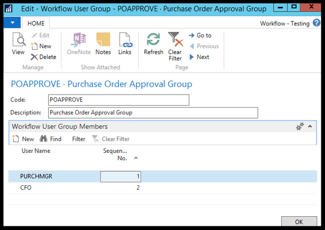 NAV Workflow User Groups