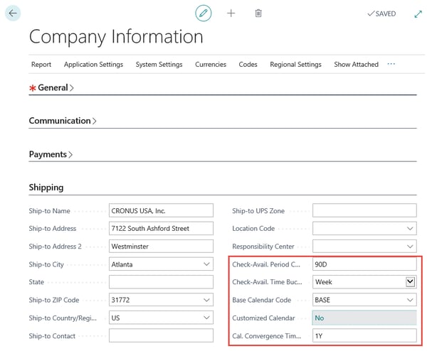 Company Information Page