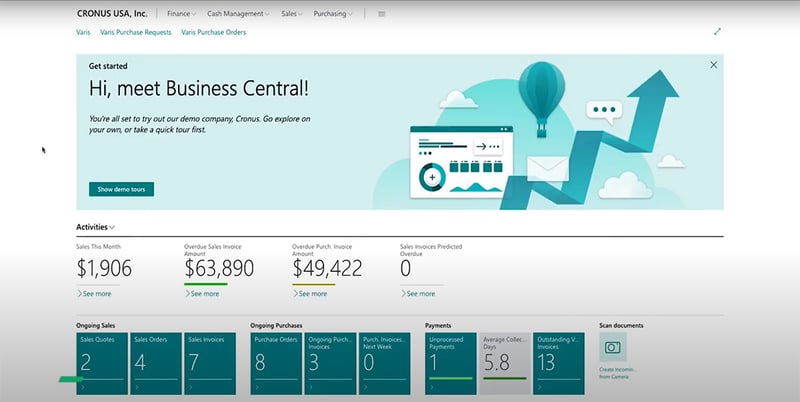 Business Central Dashboard