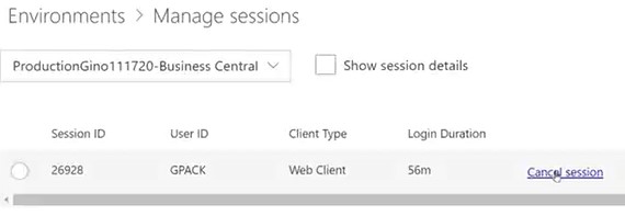 cancel sessions