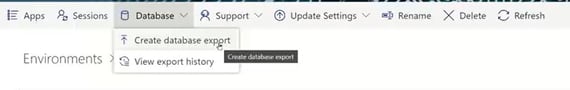 database export