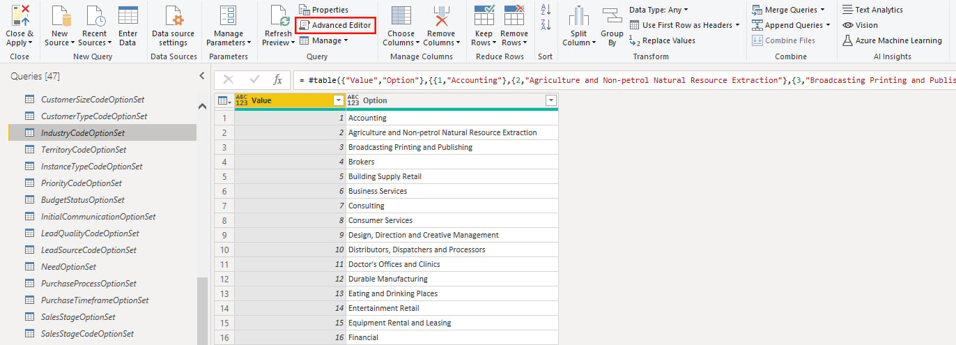Add Customized Field Options to Power BI's Dynamics 365 Sales Template