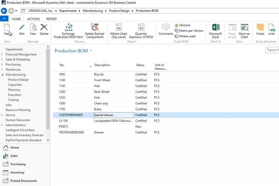 Business Central BOM
