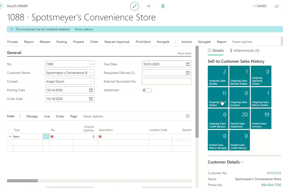 Sales Orders and Product Authorizations in Business Central