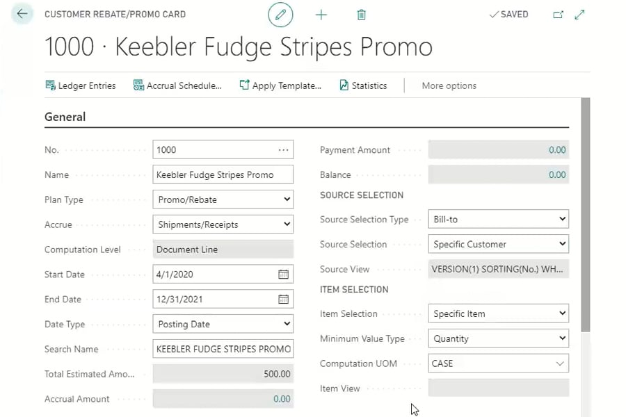 Vendor and Customer Rebates in Business Central