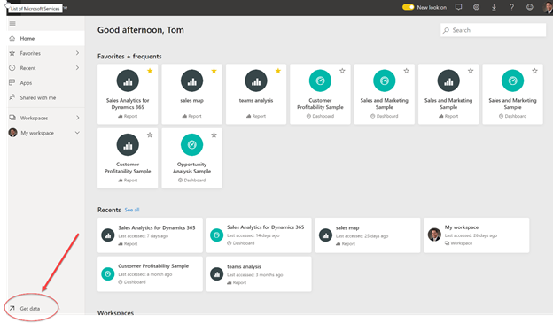 Power BI Interface