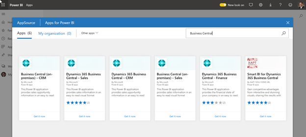 AppSource Power BI and Business Central